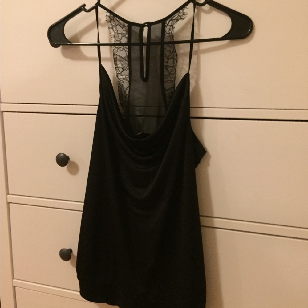Express Satin Black Top